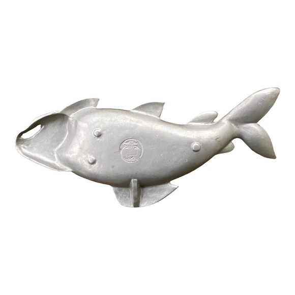 Salmon Shaped Serving Platter Pewtarex - Picture 6 of 13